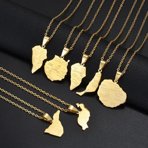 Canary Islands Map Necklace Collection