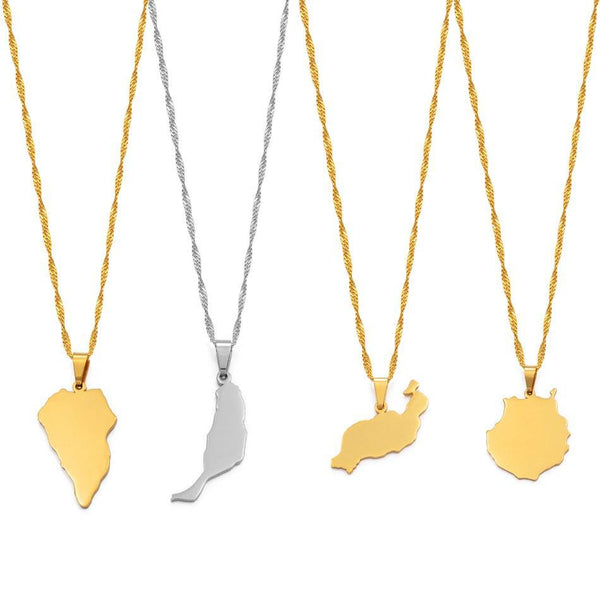 Canary Islands Map Necklace Collection