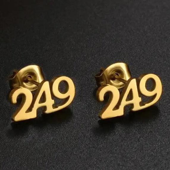 Canary Islands, Nigeria, Ghana, Congo, Sudan, Jamaica, Haiti Area Code Stud Earrings