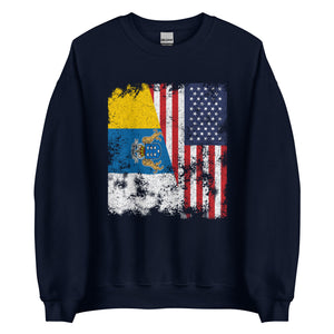 Canary Islands USA Flag Sweatshirt