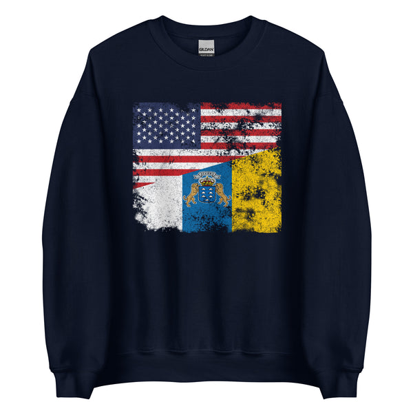 Canary Islands USA Flag Sweatshirt