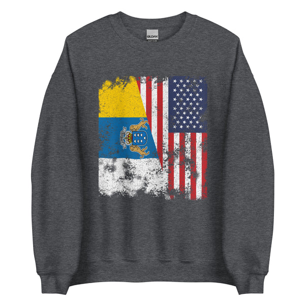 Canary Islands USA Flag Sweatshirt