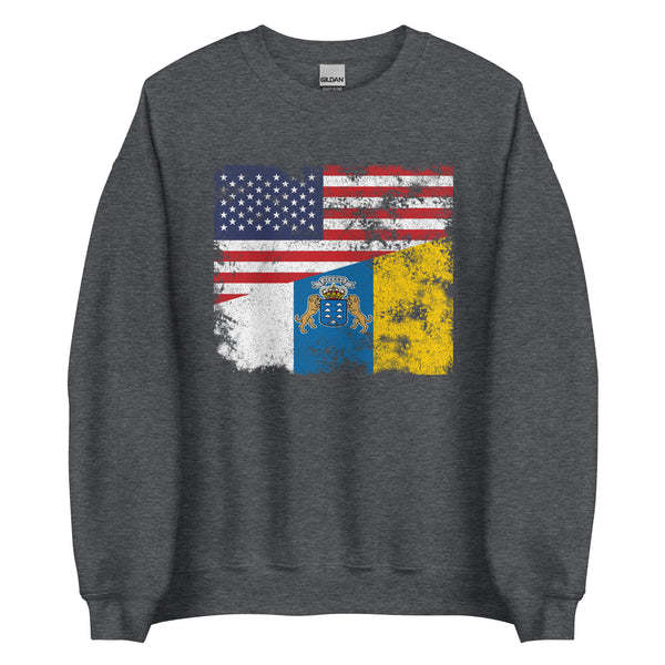 Canary Islands USA Flag Sweatshirt