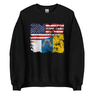Canary Islands USA Flag Sweatshirt