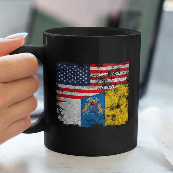 Canary Islands USA Flag Mug