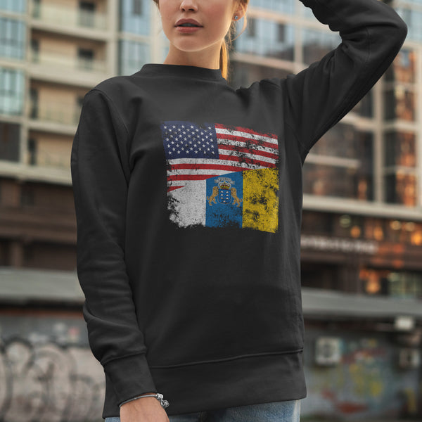 Canary Islands USA Flag Sweatshirt