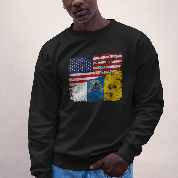 Canary Islands USA Flag Sweatshirt