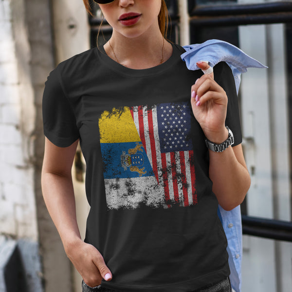 Canary Islands USA Flag T-Shirt
