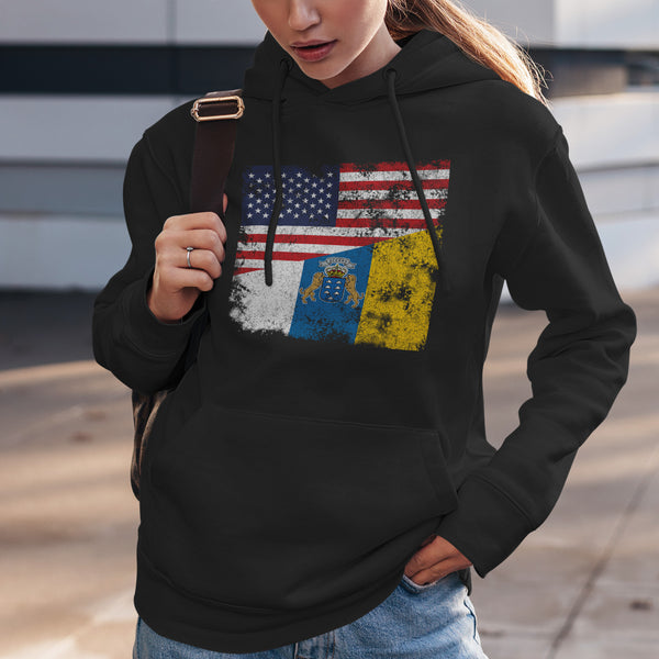 Canary Islands USA Flag Hoodie
