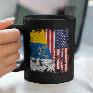 Canary Islands USA Flag Mug