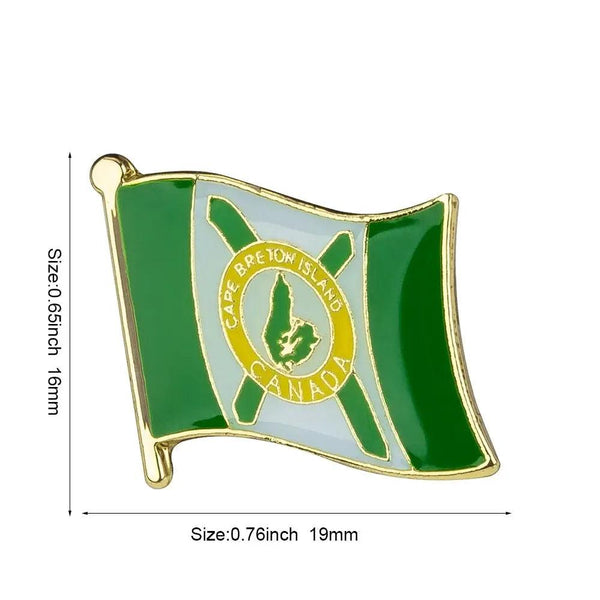 Cape Breton Island Flag Lapel Pin - Enamel Pin Flag