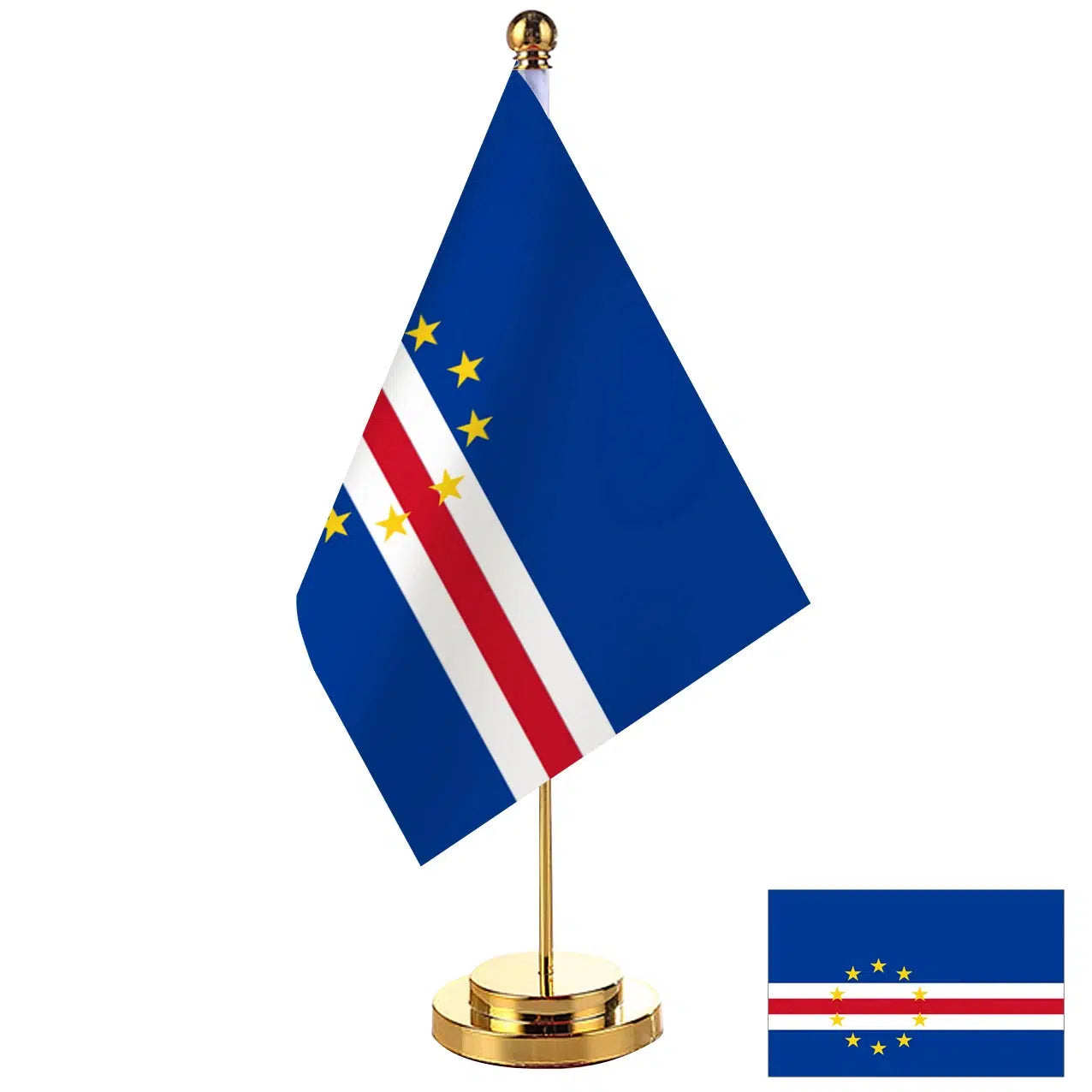 Cape Verde Desk Flag - Small Office Table Flag