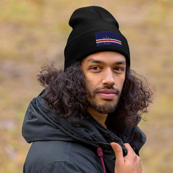 Cape Verde Flag Beanie - Embroidered Winter Hat