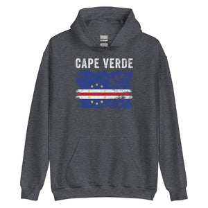 Cape Verde Flag Distressed Hoodie