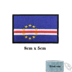 Cape Verde Flag Patch - Iron On/Hook & Loop Patch