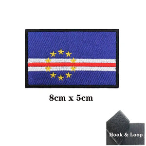 Cape Verde Flag Patch - Iron On/Hook & Loop Patch