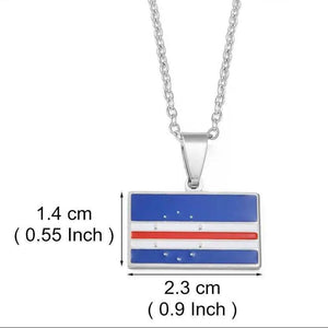 Cape Verde, Trinidad and Tobago, Kurdistan Flag Necklace