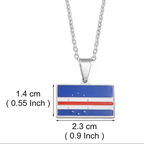 Cape Verde, Trinidad and Tobago, Kurdistan Flag Necklace