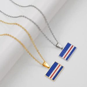 Cape Verde, Trinidad and Tobago, Kurdistan Flag Necklace