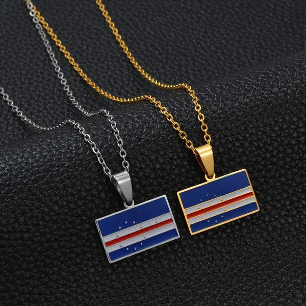 Cape Verde, Trinidad and Tobago, Kurdistan Flag Necklace