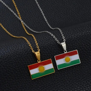 Cape Verde, Trinidad and Tobago, Kurdistan Flag Necklace