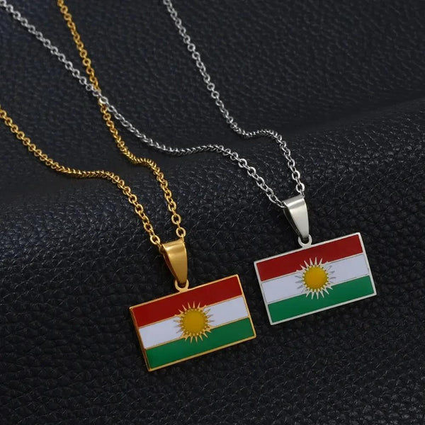 Cape Verde, Trinidad and Tobago, Kurdistan Flag Necklace
