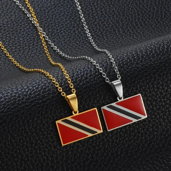 Cape Verde, Trinidad and Tobago, Kurdistan Flag Necklace
