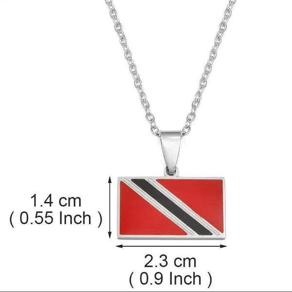 Cape Verde, Trinidad and Tobago, Kurdistan Flag Necklace