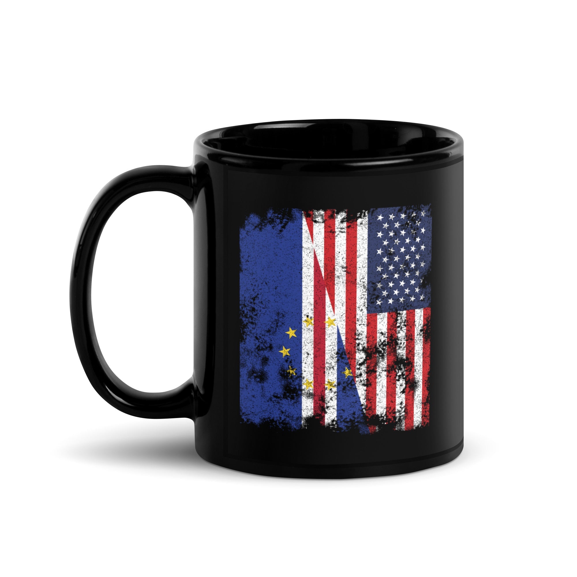 Cape Verde USA Flag - Half American Mug