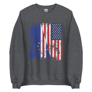 Cape Verde USA Flag - Half American Sweatshirt