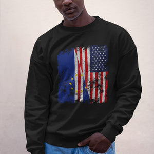 Cape Verde USA Flag - Half American Sweatshirt