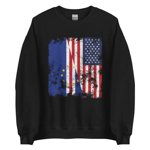 Cape Verde USA Flag - Half American Sweatshirt