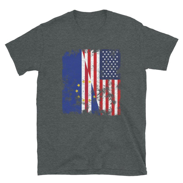 Cape Verde USA Flag - Half American T-Shirt