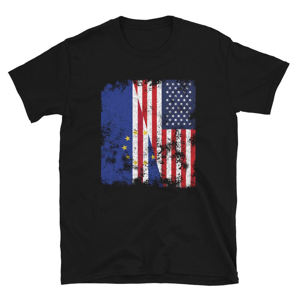 Cape Verde USA Flag - Half American T-Shirt