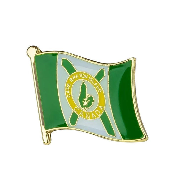 Cape Breton Island Flag Lapel Pin - Enamel Pin Flag