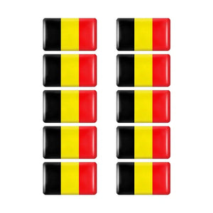 Car Flag Sticker Collection - 3D Epoxy - 10Pcs