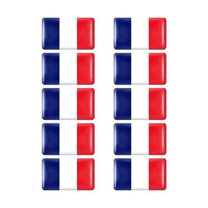 Car Flag Sticker Collection - 3D Epoxy - 10Pcs