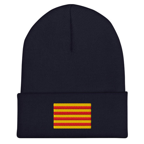 Catalonia Flag Beanie - Embroidered Winter Hat