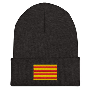 Catalonia Flag Beanie - Embroidered Winter Hat