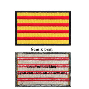 Catalonia Flag Patch - Iron On/Hook & Loop Patch