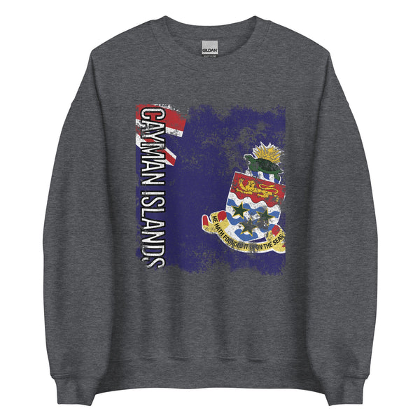 Cayman Islands Flag - Distressed Flag Sweatshirt