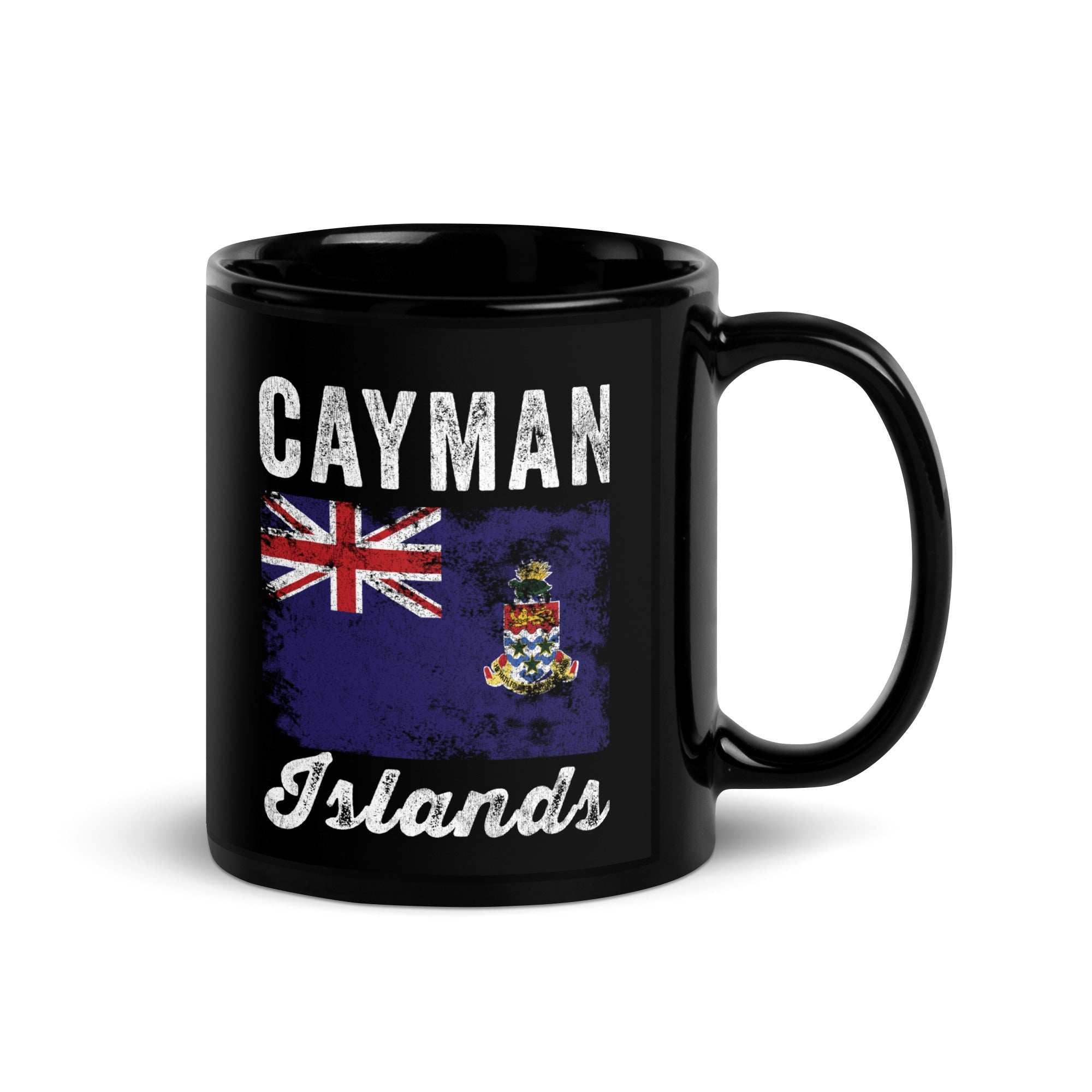 Cayman Islands Flag Distressed Mug