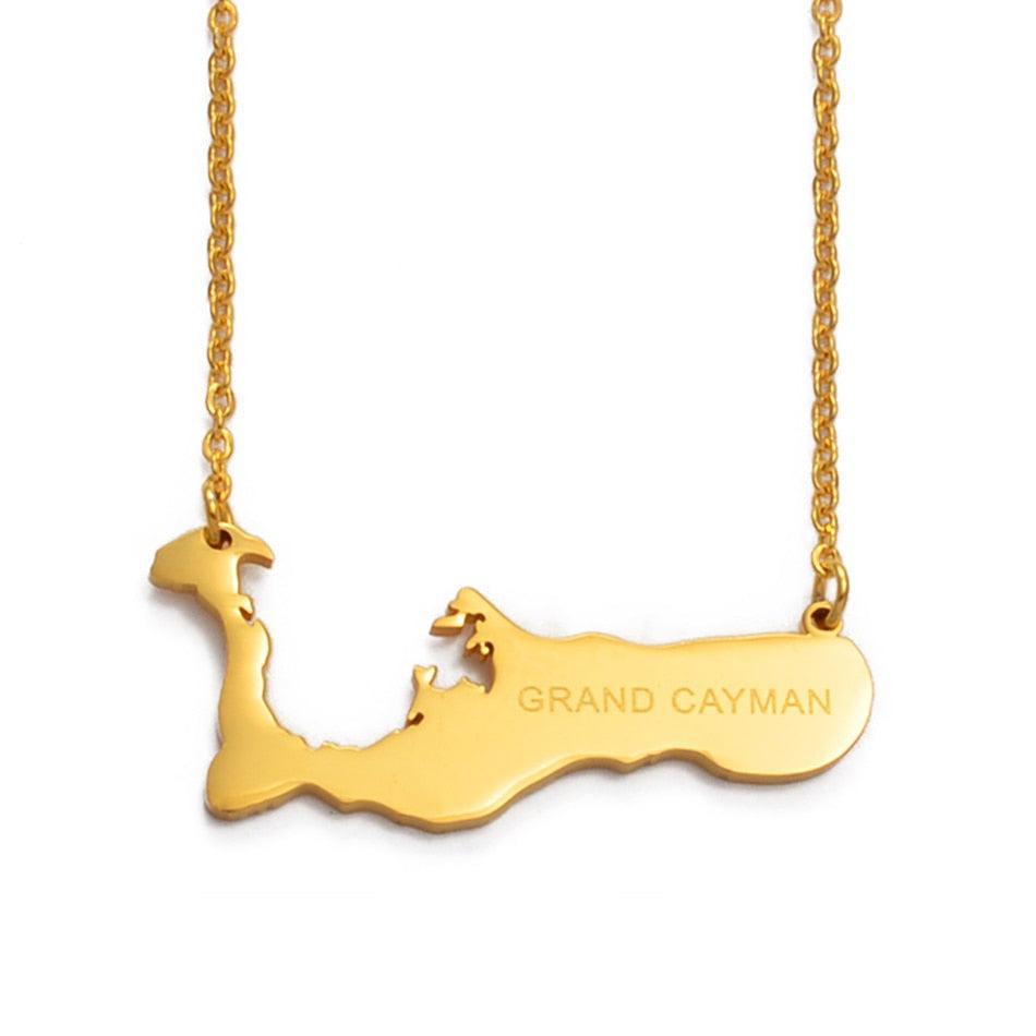 Cayman Islands Map Necklace