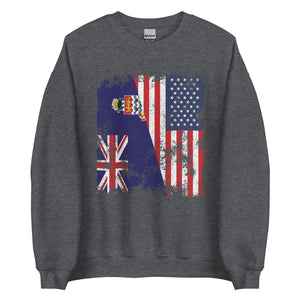 Cayman Islands USA Flag - Half American Sweatshirt