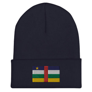 Central African Republic Flag Beanie - Embroidered Winter Hat
