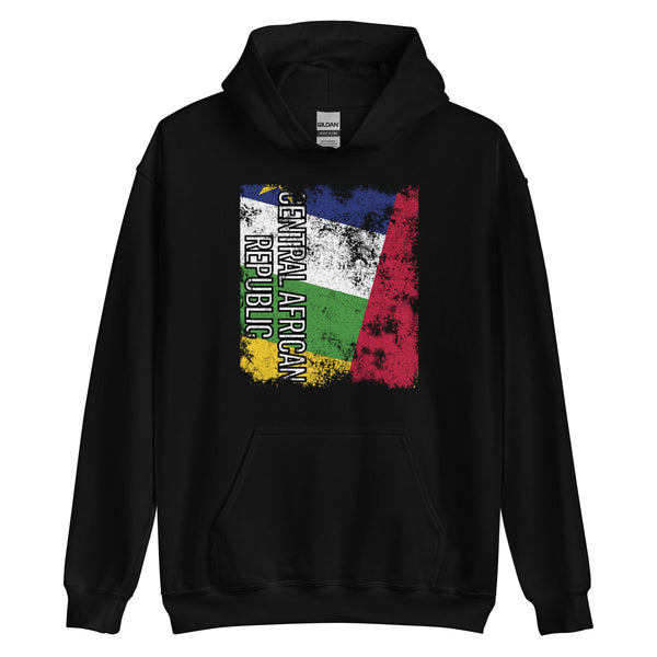 Central African Republic Flag - Distressed Flag Hoodie