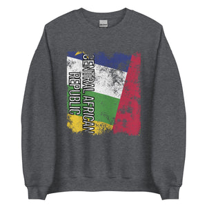 Central African Republic Flag - Distressed Flag Sweatshirt