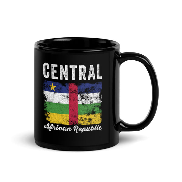 Central African Republic Flag Distressed Mug