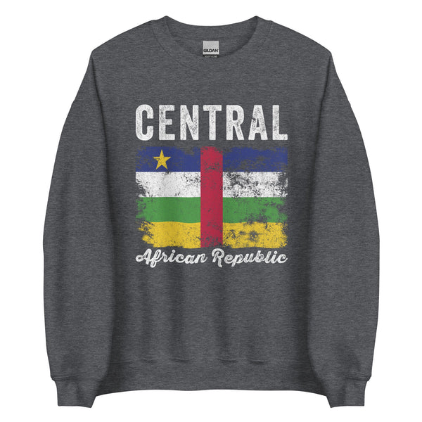 Central African Republic Flag Distressed Sweatshirt