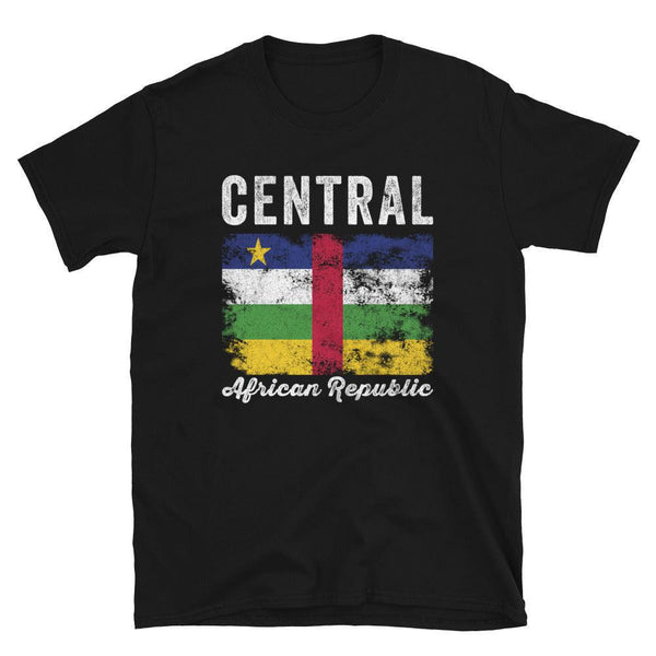 Central African Republic Flag Distressed T-Shirt